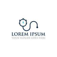 Fototapeta premium medical time logo , pharmacy logo vector