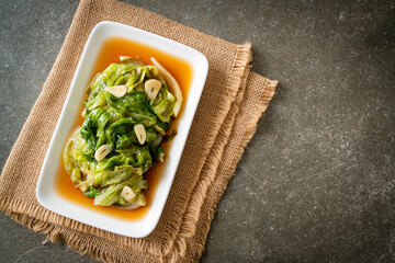 Stir fried Iceberg lettuce with Oyster sauce