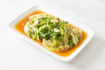 Stir fried Iceberg lettuce with Oyster sauce