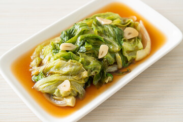 Stir fried Iceberg lettuce with Oyster sauce