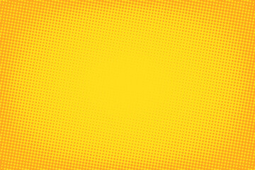 Comic background. Pop art texture. Starburst cartoon style. Anime design with explosion effect for print. Fun dot pattern. Yellow backdrop with halftone gradient. Funny line frame. Vector illustration