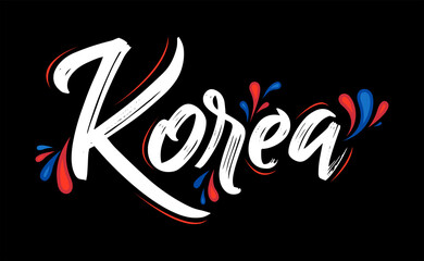 Korea Patriotic Banner design Korean flag colors vector illustration