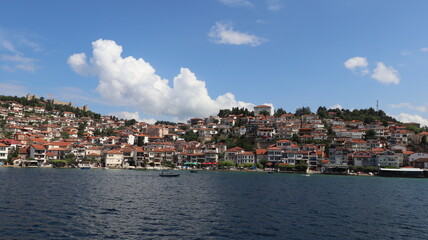 Fototapeta na wymiar panorama of the town ohrid Macedonia
