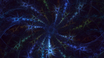 3D rendering abstract round light background