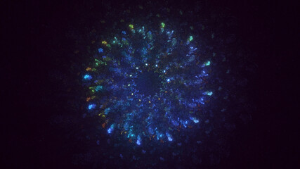 3D rendering abstract round light background