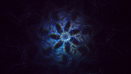 3D rendering abstract circle light background