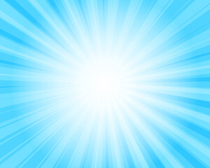 Obraz premium Sun rays retro vintage style on blue background, Sunburst pattern background. Rays. Summer banner vector illustration. Abstract sunburst wallpaper for template business social media advertising.