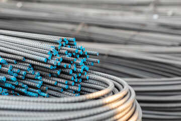 Iron wire  or steel bar use for reinforce concrete work in construction site