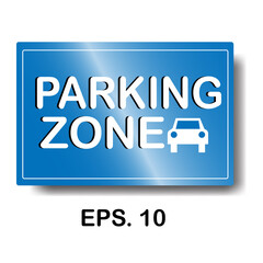 Vector illustration of car parking area sign