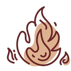 Fire drawing doodle line