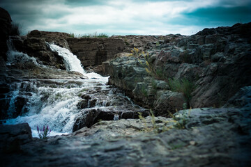 waterfall in the mountains