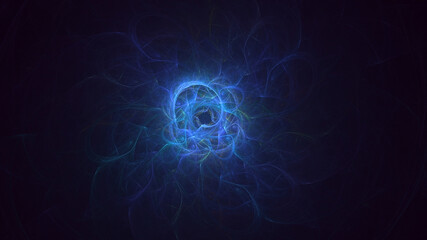 3D rendering abstract colorful fractal light background