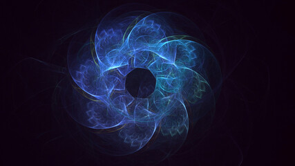 3D rendering abstract round light background