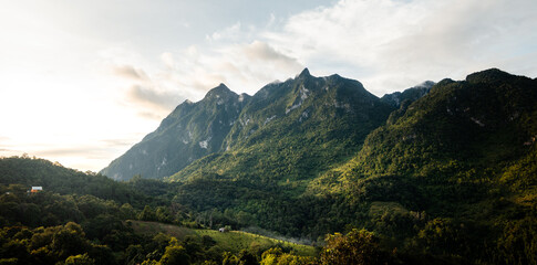 mountain view in the morning