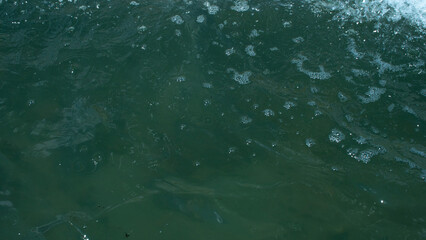 Blue water. Surface of  blue water. Natural texture.