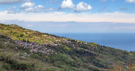Fototapeta na wymiar View of Zagora village on the Pelion peninsula, Thessaly, Greece.