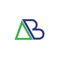 alphabet letters icon logo AB