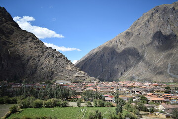 świeta dolina inków, ruiny Ollantaytambo, Peru, Inkowie,  - 517843309