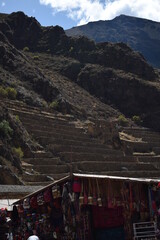 świeta dolina inków, ruiny Ollantaytambo, Peru, Inkowie,  - 517843327