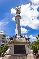 Fototapeta na wymiar Monumento al Sagrado Corazon de Jesus in San Juan, Puerto Rico