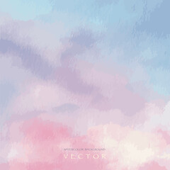 Vector of abstract watercolor background with watercolor splashes,vanilla sky 