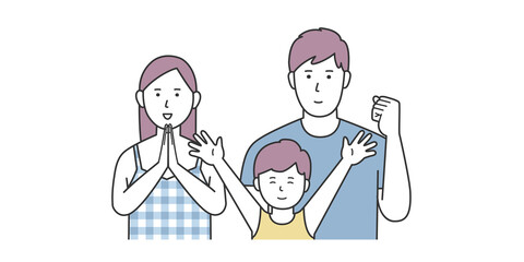 喜ぶ家族（夏）2