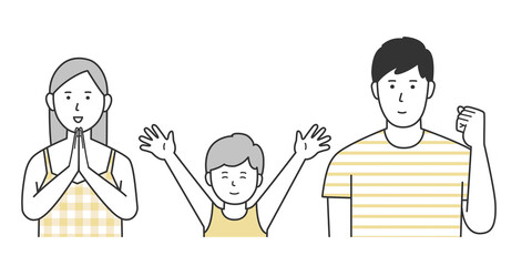 喜ぶ家族（夏）1