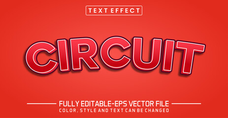 Circuit text style effect editable
