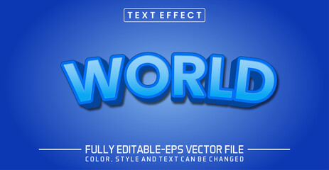 World text style effect editable