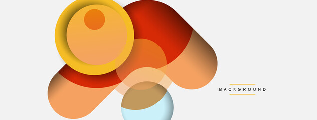 Circle and round shapes abstract background. Vector illustration for wallpaper banner background or landing page