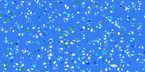 Light blue, green vector background with random forms.