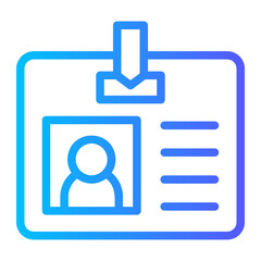 id card gradient icon
