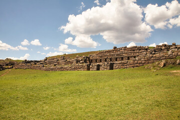 Sacsayhuamán, Peru, Südamerika, Inka-Festung. - obrazy, fototapety, plakaty