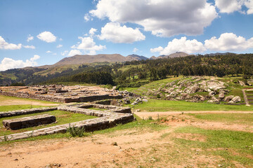 Fototapeta na wymiar Sacsayhuamán, Peru, Südamerika, Inka-Festung.