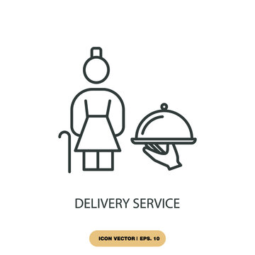 delivery service icons  symbol vector elements for infographic web