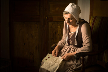 Flemish master portrait reading woman
