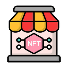 Shop icon, Non-fungible token, Digital technology.