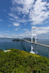 糸山展望台から見た来島海峡（しまなみ海道）