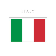 italy flag flat design vector illustration