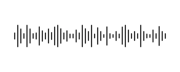 Rolgordijnen Podcast sound wave. Waveform pattern for music player, podcast, voise message, music app. Audio wave icon. Equalizer template. Vector illustration isolated on white background. © Elena Pimukova