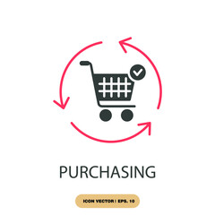 purchasing icons  symbol vector elements for infographic web