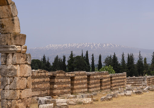 Ruins of the Umayyad Aanjar in Beeka valley, Beqaa Governorate, Anjar, Lebanon