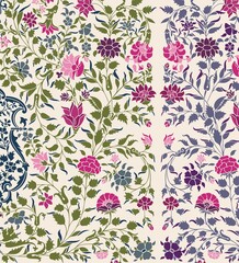 wedding card design, traditional paisley floral pattern , royal India	