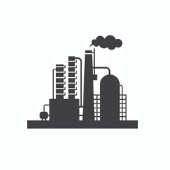 Obraz premium illustration of oil refinery, vector art.