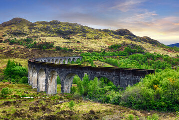 Scotland old train bridge, Glenfinnan
