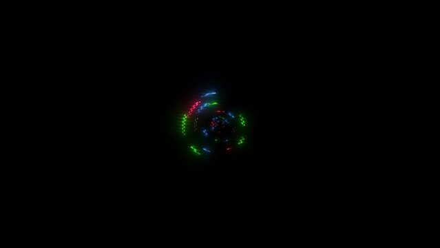 abstract colorful background with bright neon glowing lines. looping background. Speed of light. Seamless loop animation