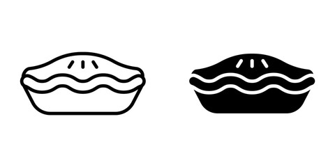 Obraz premium Pie icon. cake sign. vector illustration.