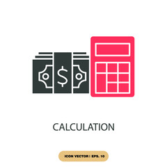calculation icons  symbol vector elements for infographic web