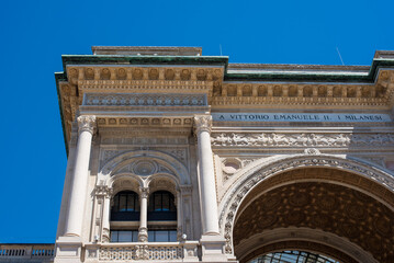 Obraz premium Galleria Vittorio Emanuelle in Milan, Italy 