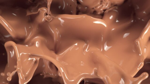 Super Slow Motion Shot of Splashing Makeup Cream at 1000 fps.